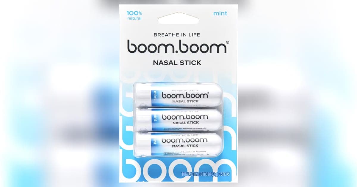 BoomBoom mint nasal stick three-pack