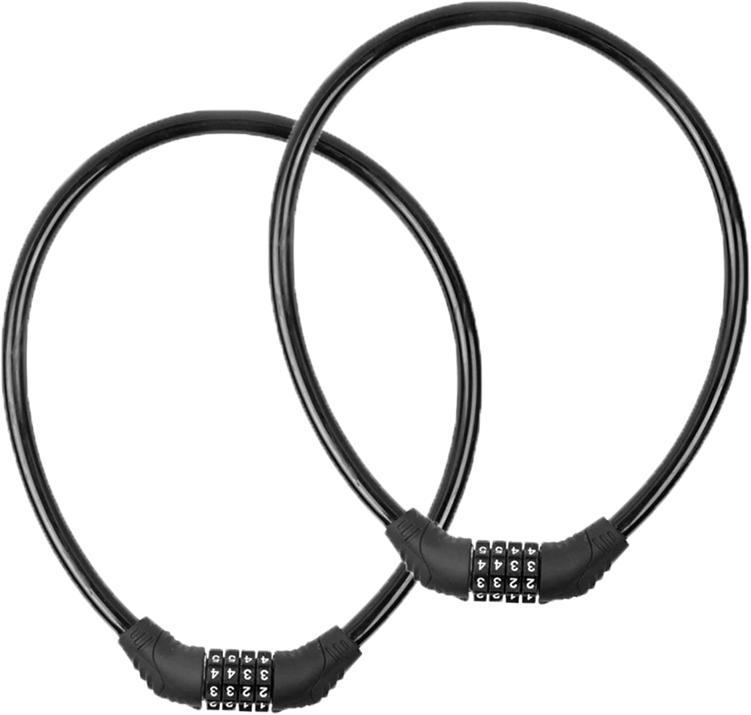 Bike Cable Locks 2-pack, 2 ft x 1/2 in