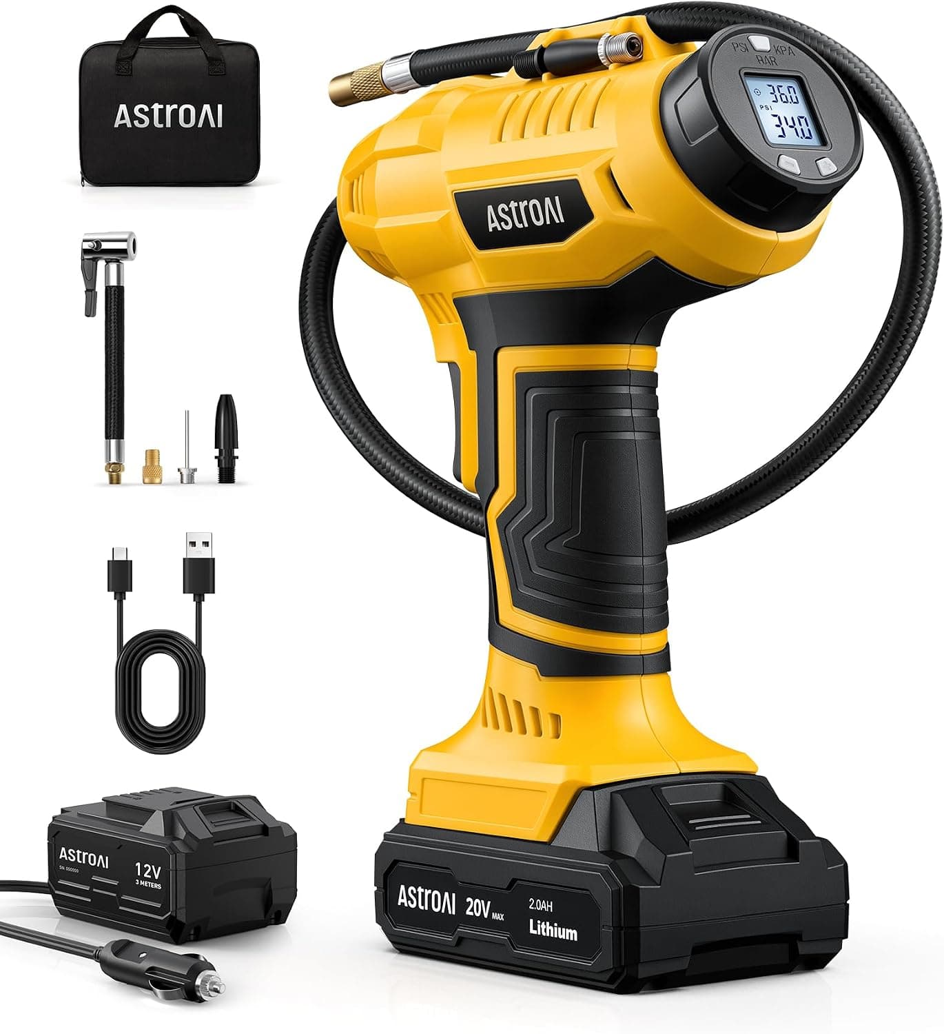 AstroAI Cordless Inflator, 160 PSI